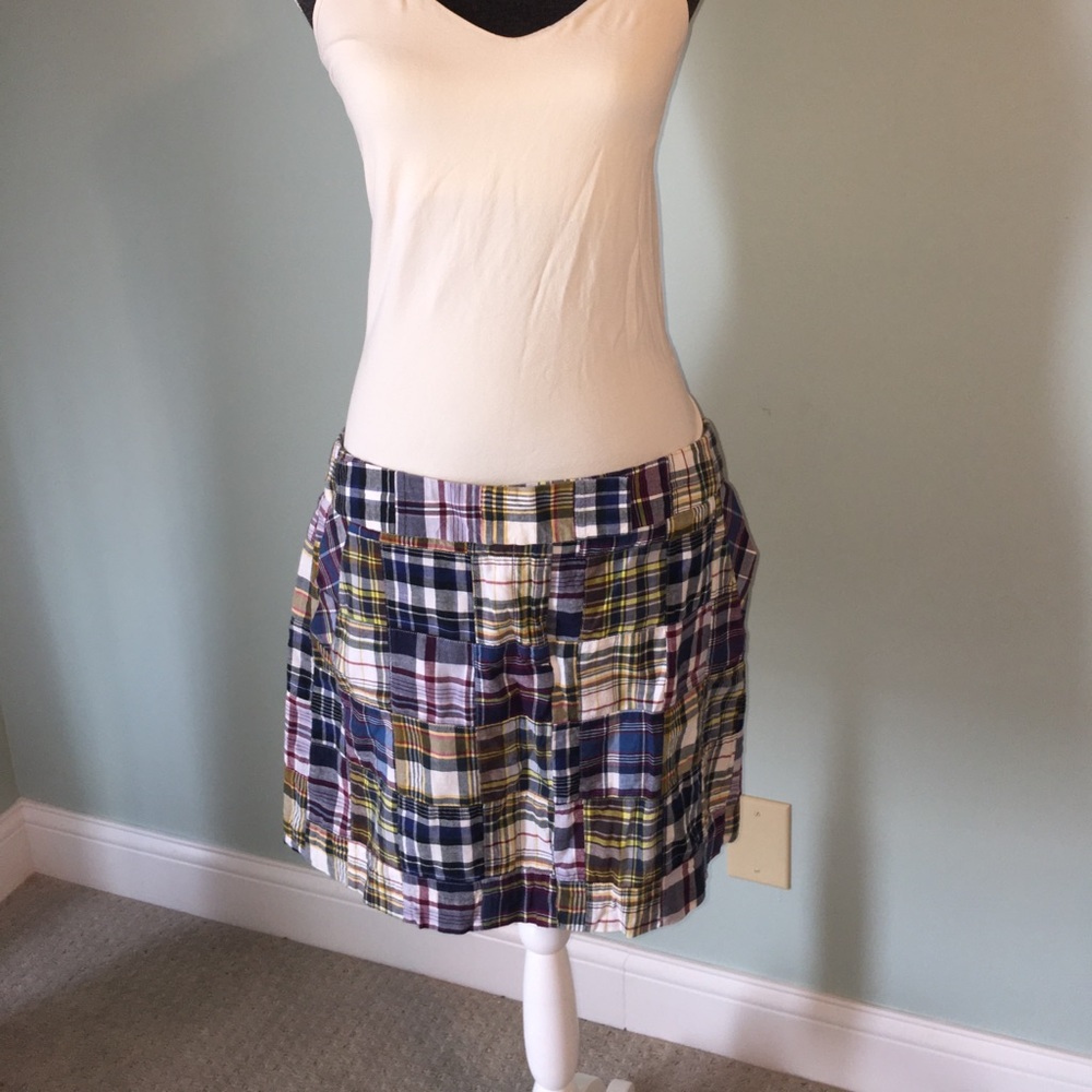 Jcrew madras skirt